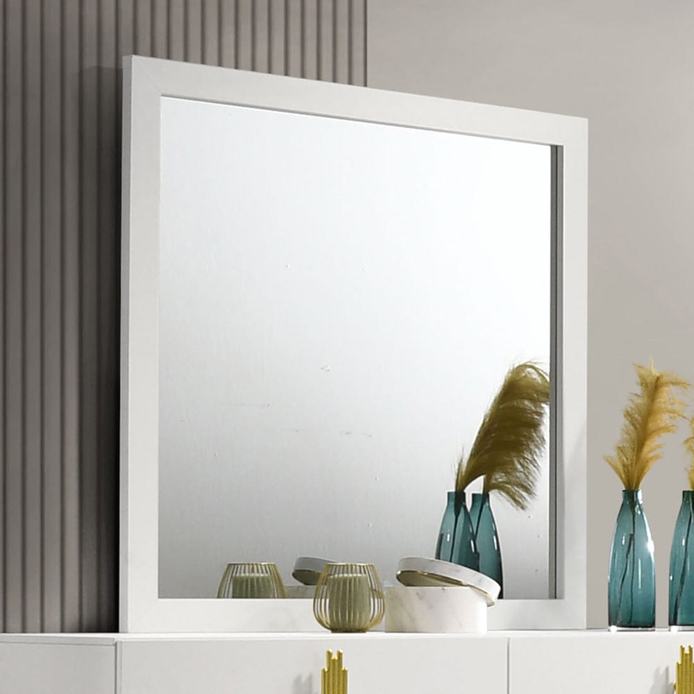 Furniture of America - Basildon Mirror in White - FM7271WH-M View 1
