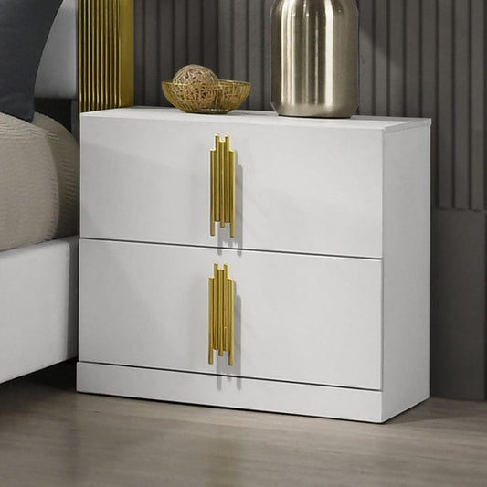 Furniture of America - Basildon Nightstand in White/Gold - FM7271WH-N View 1
