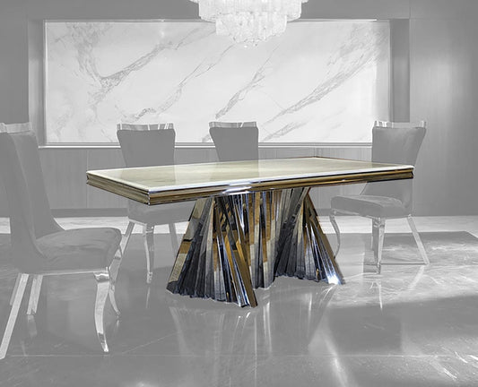 Furniture of America - Basilicata Dining Table in Chrome - FM33001SV-T-TABLE View 1