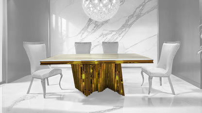 Furniture of America - Basilicata Dining Table in Gold - FM33001GD-T-TABLE View 2