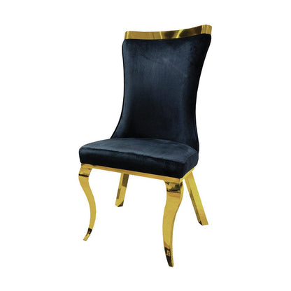 Furniture of America - Basilicata Side Chair Set of 2 in  Gold/Black - FM33013BK-SC-2PK View 1