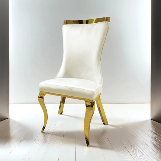 Furniture of America - Basilicata Side Chair Set of 2 in  Gold/White - FM33013WH-SC-2PK View 1