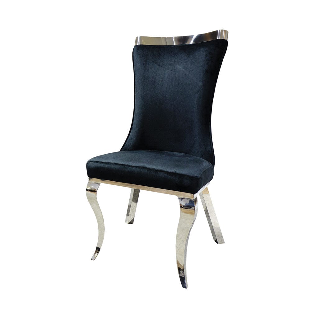 Furniture of America - Basilicata Side Chair Set of 2 in  Silver/Black - FM33012BK-SC-2PK View 1