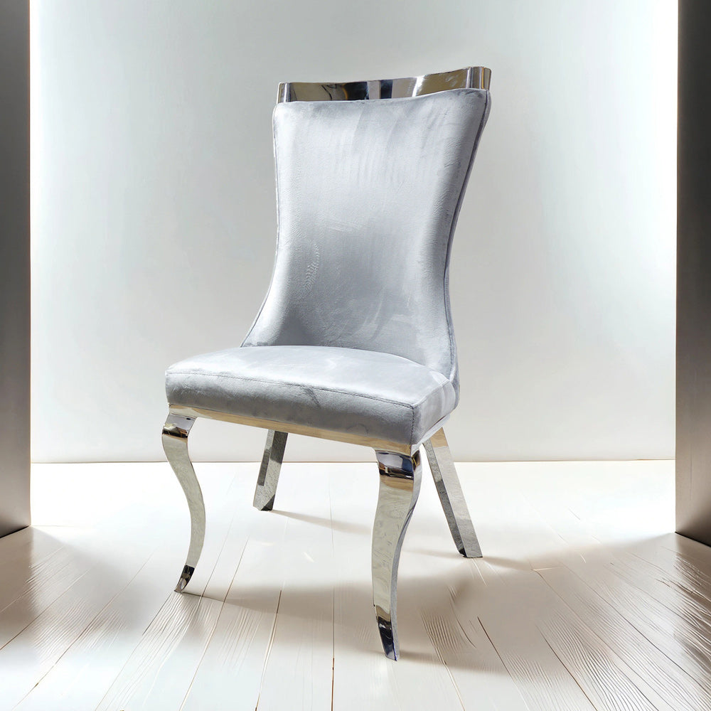 Furniture of America - Basilicata Side Chair Set of 2 in  Silver/Gray - FM33012GY-SC-2PK View 1