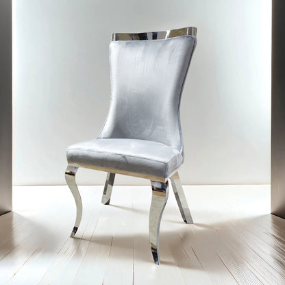 Furniture of America - Basilicata Side Chair Set of 2 in  Silver/Gray - FM33012GY-SC-2PK View 1