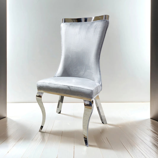 Furniture of America - Basilicata Side Chair Set of 2 in  Silver/Gray - FM33012GY-SC-2PK View 1