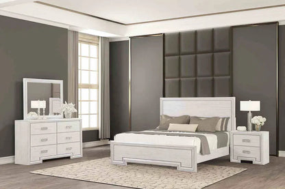Furniture of America - Basilone - 4 Pc. Queen Bedroom Set w/ 2NS - FM7440WH-Q-5PC-2NS view 1