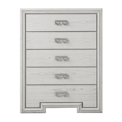 Furniture of America - Basilone Chest in Rustic White - FM7440WH-C View 3