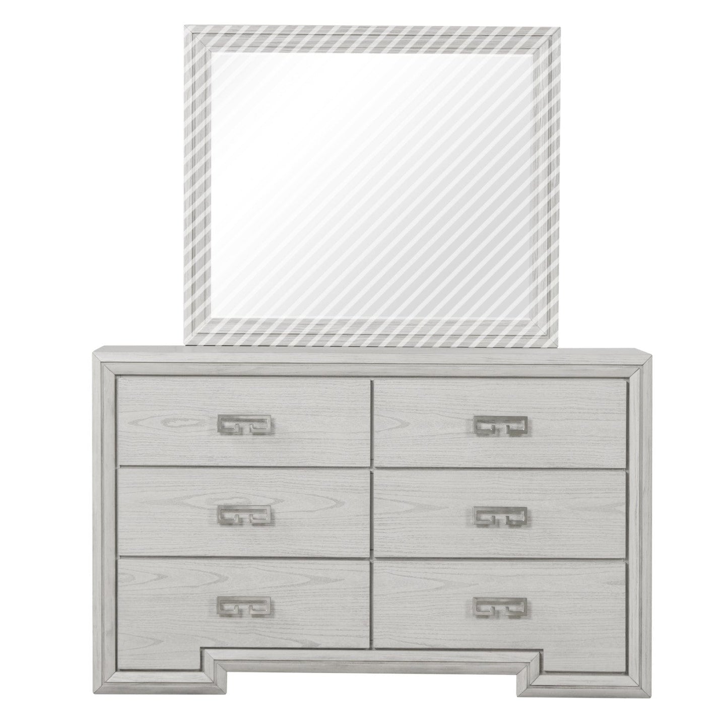 Furniture of America - Basilone Dresser in Rustic White - FM7440WH-D View 2