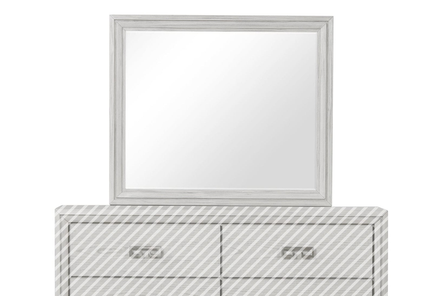 Furniture of America - Basilone Mirror in Rustic White - FM7440WH-M View 1