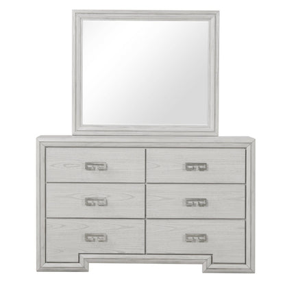 Furniture of America - Basilone Mirror in Rustic White - FM7440WH-M View 3