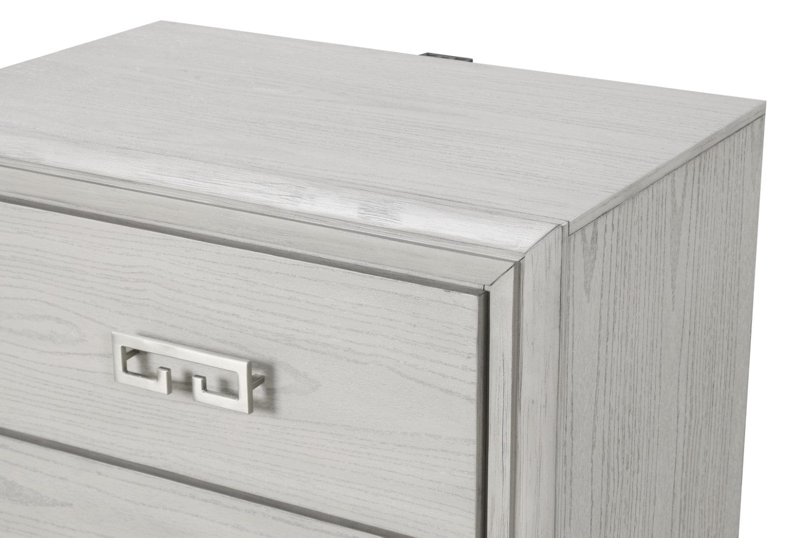 Furniture of America - Basilone Nightstand in Rustic White - FM7440WH-N View 5