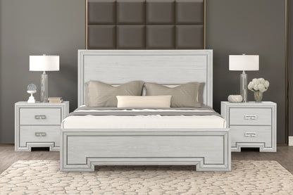 Furniture of America - Basilone Queen Bed in Rustic White - FM7440WH-Q-BED View 4