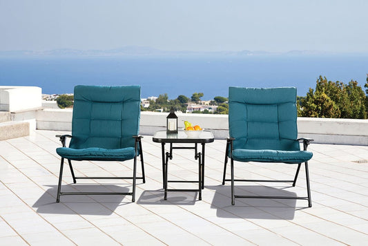 Furniture of America - Bastia 3 Pc. Conversation Set in Teal - LA-A018TL-3PK View 1