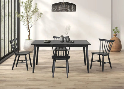 Furniture of America - Beale - 5 Pc. Dining Table Set, Black - FM3100BK-T-5PC view 2