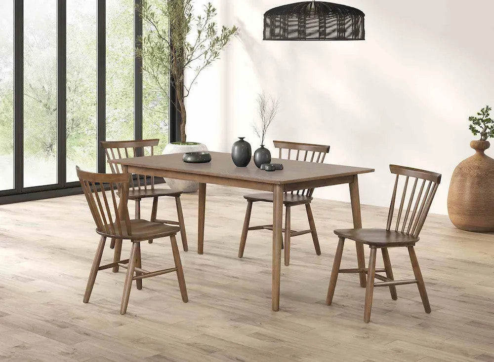 Furniture of America - Beale - 5 Pc. Dining Table Set, Walnut - FM3100WN-T-5PC view 1