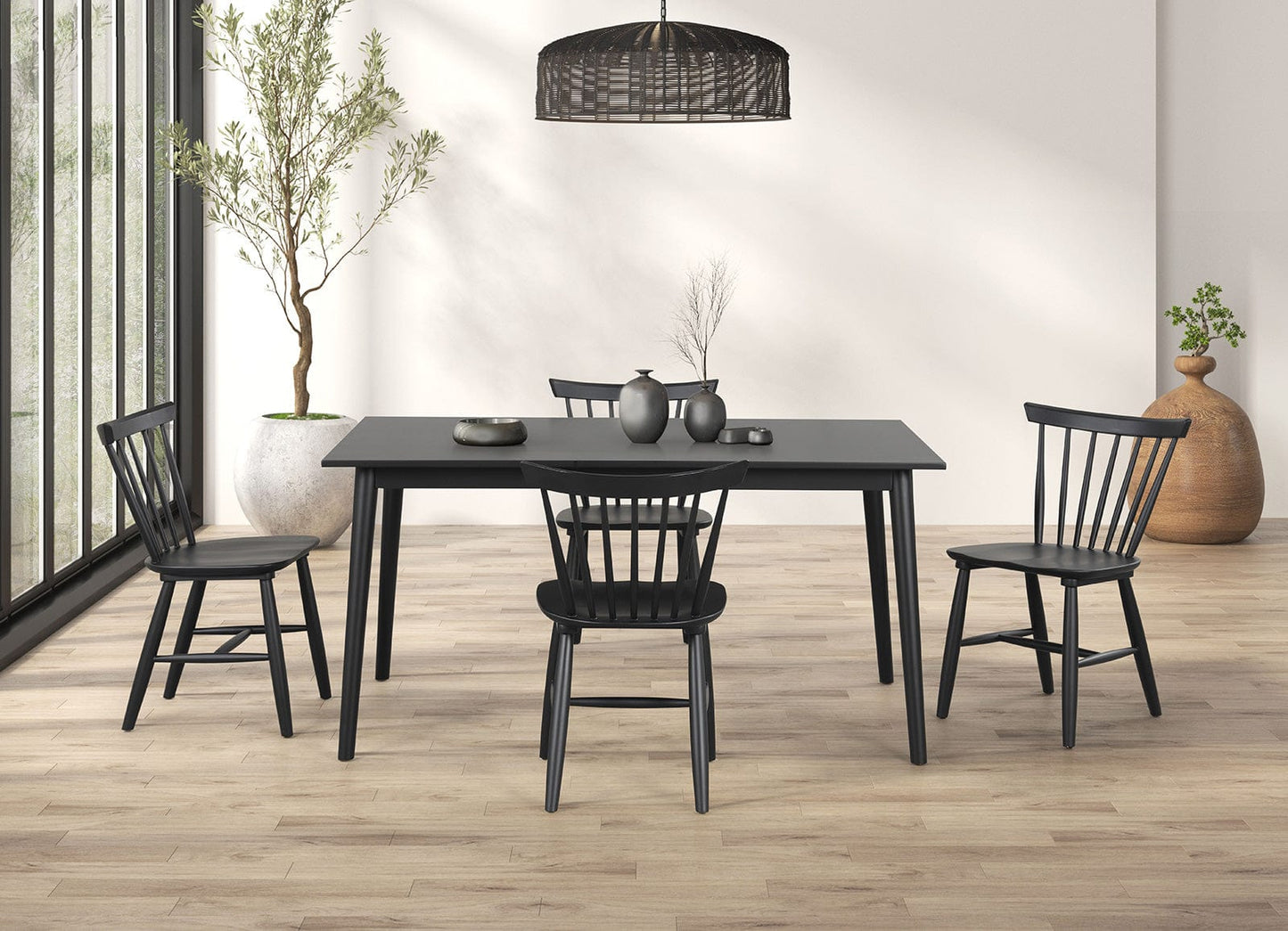 Furniture of America - Beale Dining Table in Black - FM3100BK-T View 4