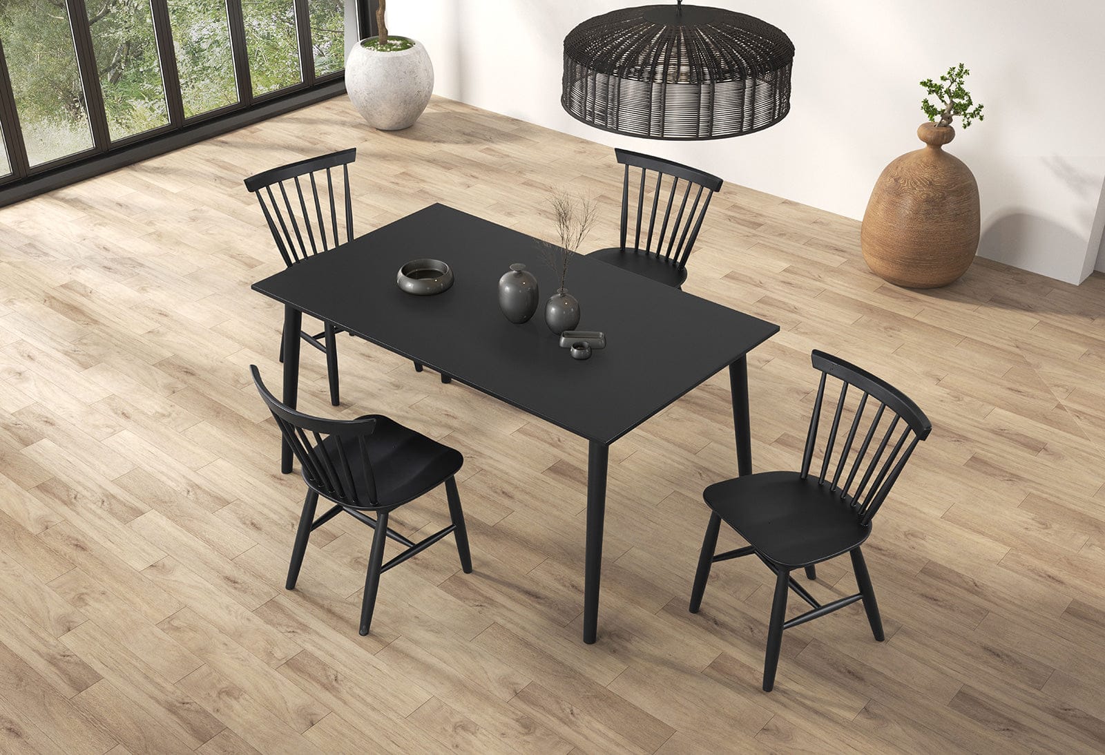 Furniture of America - Beale Dining Table in Black - FM3100BK-T View 5