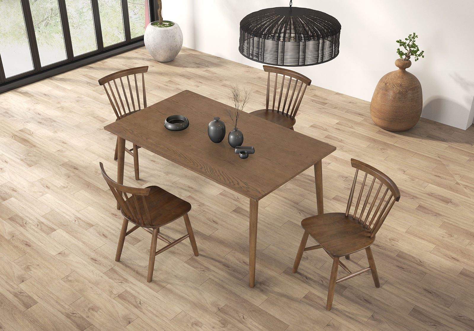 Furniture of America - Beale Dining Table in Walnut - FM3100WN-T View 6