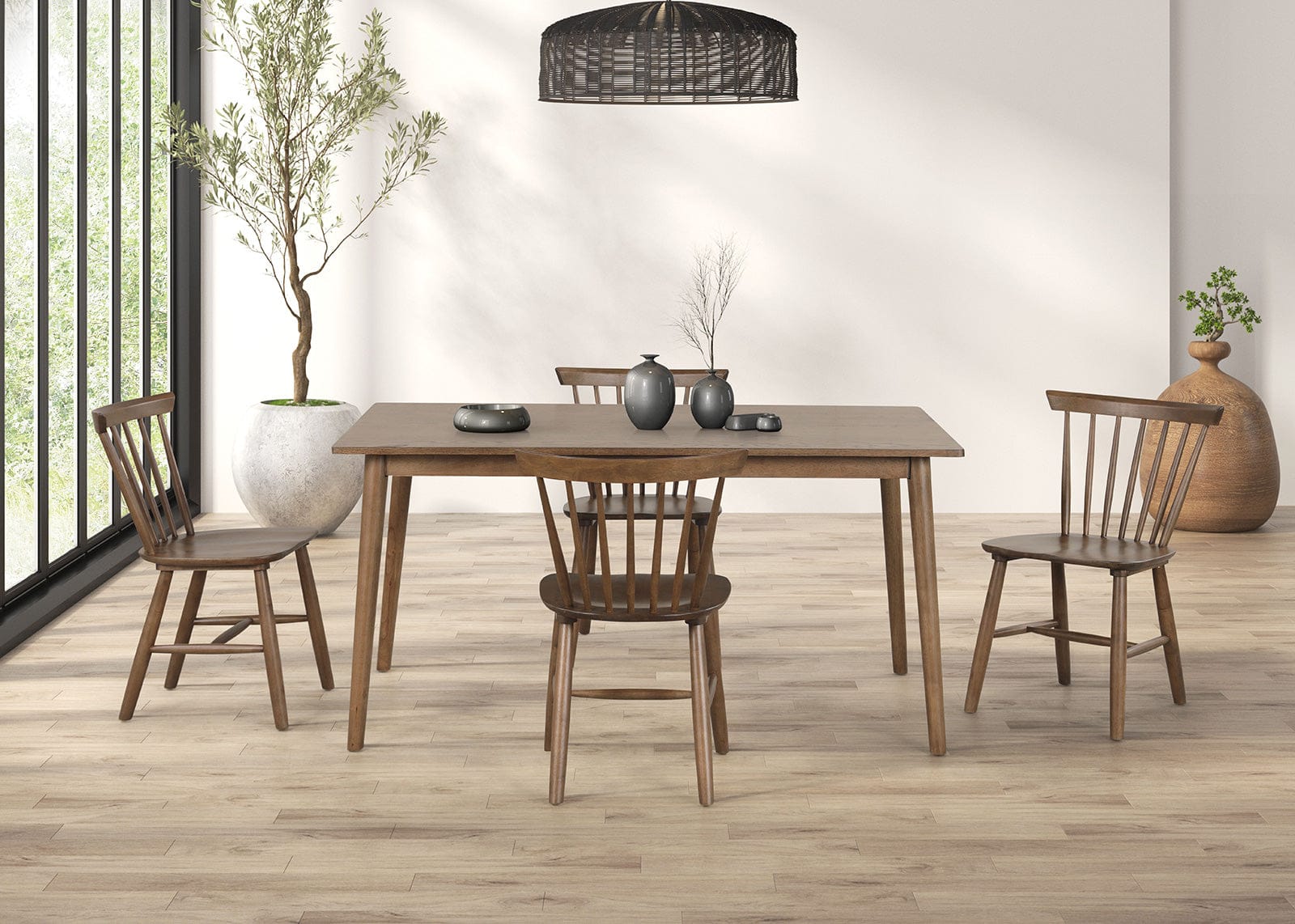 Furniture of America - Beale Dining Table in Walnut - FM3100WN-T View 7