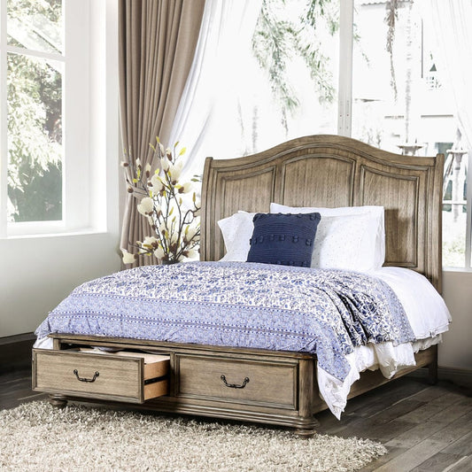 Furniture of America - Belgrade E.King Bed in Rustic Natural - CM7613EK-BED View 1