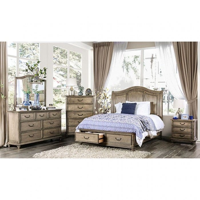 Furniture of America - Belgrade E.King Bed in Rustic Natural - CM7613EK-BED View 5