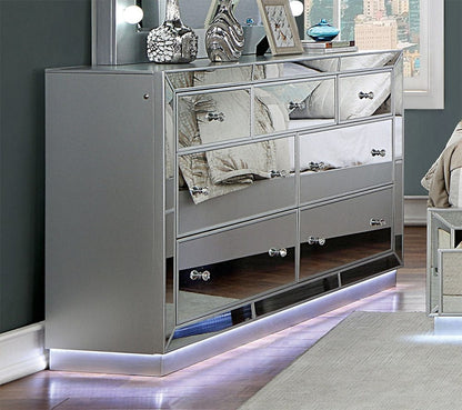 Furniture of America - Belladonna Dresser w/ LED in Silver - CM7417SV-D View 1
