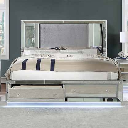 Furniture of America - Belladonna Queen Bed in Silver - CM7417SV-Q-BED View 1