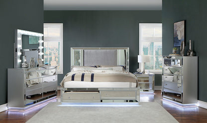 Furniture of America - Belladonna Queen Bed in Silver - CM7417SV-Q-BED View 2