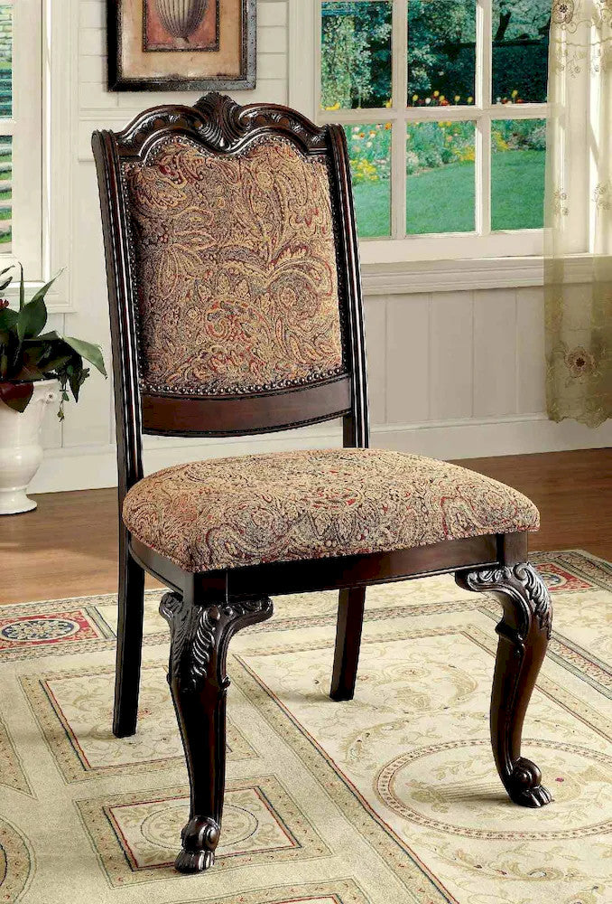 Furniture of America - Bellagio - 6 Pc. Dining Table Set (2AC+4SC) - CM3319T-7PC-FABRIC view 4