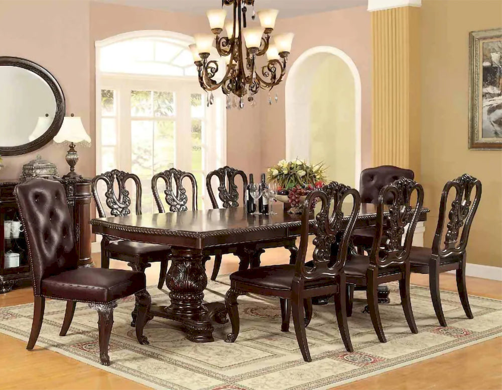 Furniture of America - Bellagio - 7 Pc. Dining Table Set - Brown Cherry - CM3319T-7PC-WOOD view 1