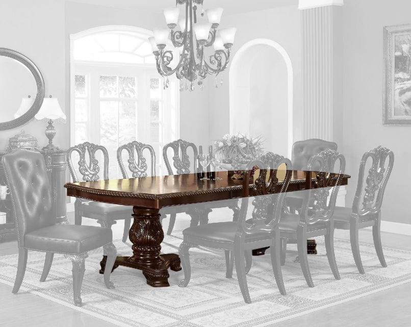 Furniture of America - Bellagio Dining Table w/ 2 Leaves in Brown Cherry - CM3319T-TABLE View 1