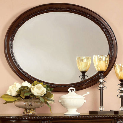 Furniture of America - Bellagio Mirror in Brown Cherry - CM3319M View 1
