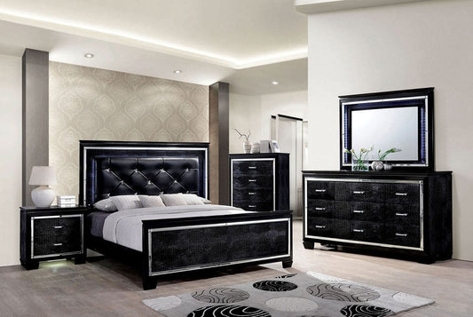 Furniture of America - Bellanova 5 Pc. Queen Bedroom Set w/ Chest in Black - CM7979BK-Q-5PC-CHEST View 1