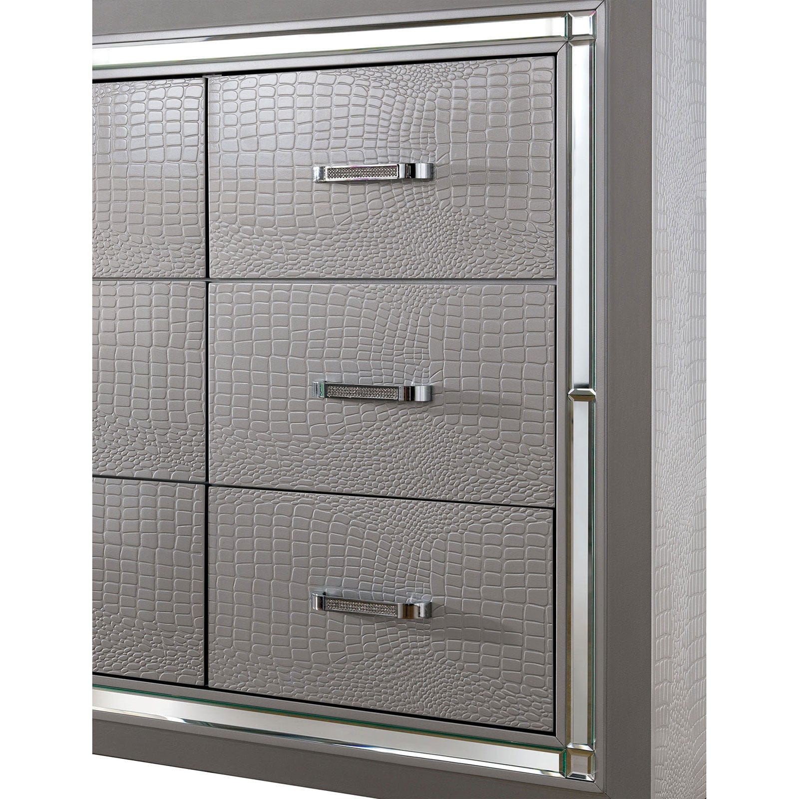 Furniture of America - Bellanova 5 Pc. Queen Bedroom Set w/ Chest in Silver - CM7979SV-Q-5PC-CHEST View 3