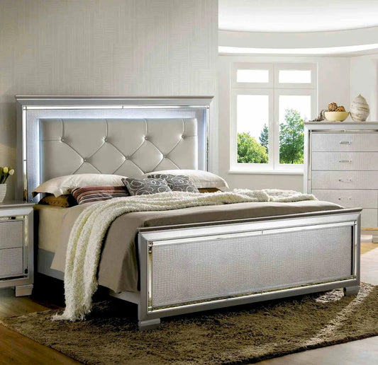Furniture of America - Bellanova - Cal.King Bed, Silver - CM7979SV-CK-BED view 1