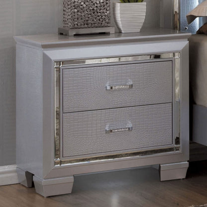 Furniture of America - Bellanova Nightstand in Silver - CM7979SV-N View 1