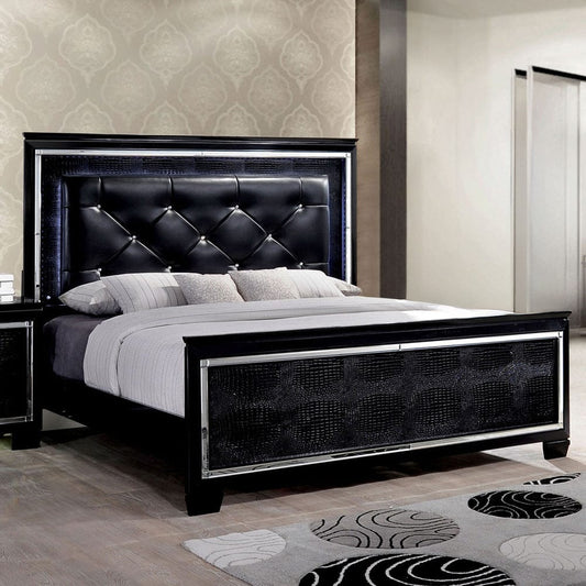 Furniture of America - Bellanova Queen Bed in Black - CM7979BK-Q-BED View 1