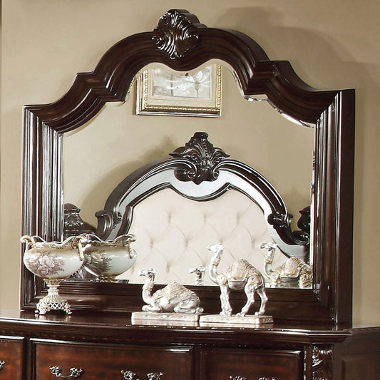 Furniture of America - Bellefonte Mirror in Brown Cherry - CM7267M View 1
