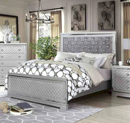 Furniture of America - Belleterre - Cal.King Bed, Silver - CM7518CK-BED view 1