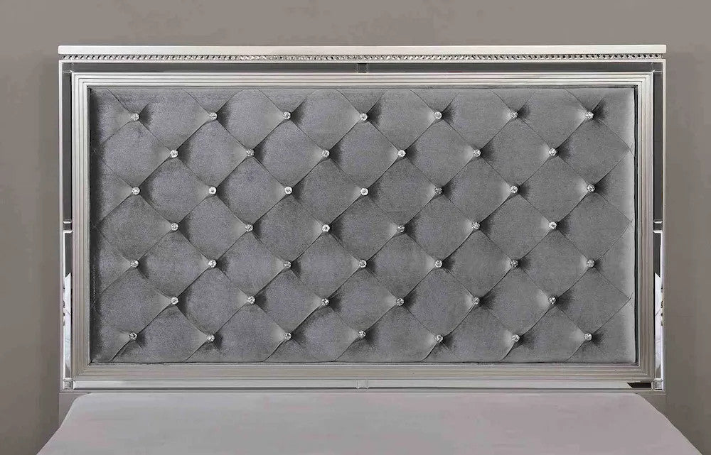 Furniture of America - Belleterre - Cal.King Bed, Silver - CM7518CK-BED view 2