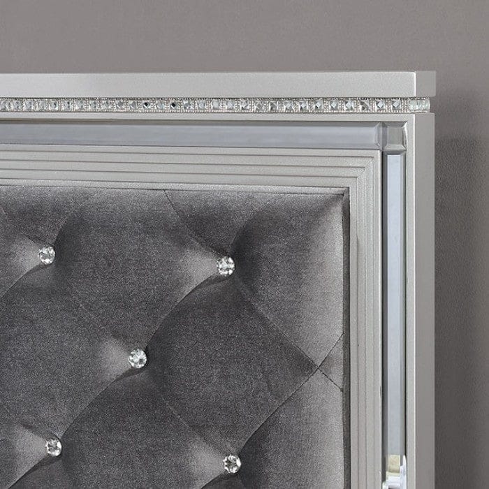 Furniture of America - Belleterre E.King Bed in Silver - CM7518EK-BED View 2
