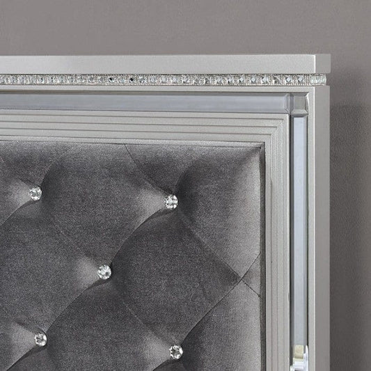 Furniture of America - Belleterre E.King Bed in Silver - CM7518EK-BED View 2