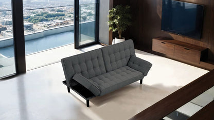 Furniture of America - Bellevue Futon Sofa in Dark Gray - FM2801DG View 4