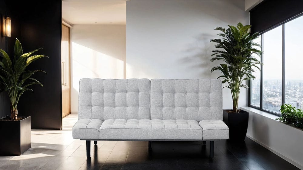 Furniture of America - Bellevue Futon Sofa in Light Gray - FM2801LG View 1