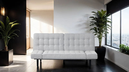 Furniture of America - Bellevue Futon Sofa in Light Gray - FM2801LG View 1