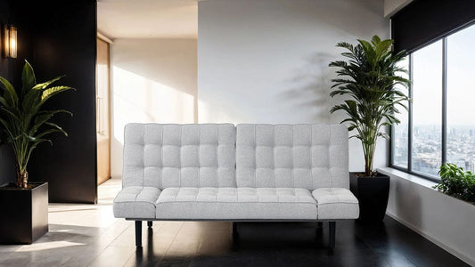 Furniture of America - Bellevue Futon Sofa in Light Gray - FM2801LG View 1