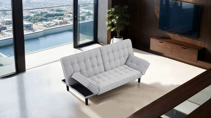Furniture of America - Bellevue Futon Sofa in Light Gray - FM2801LG View 2