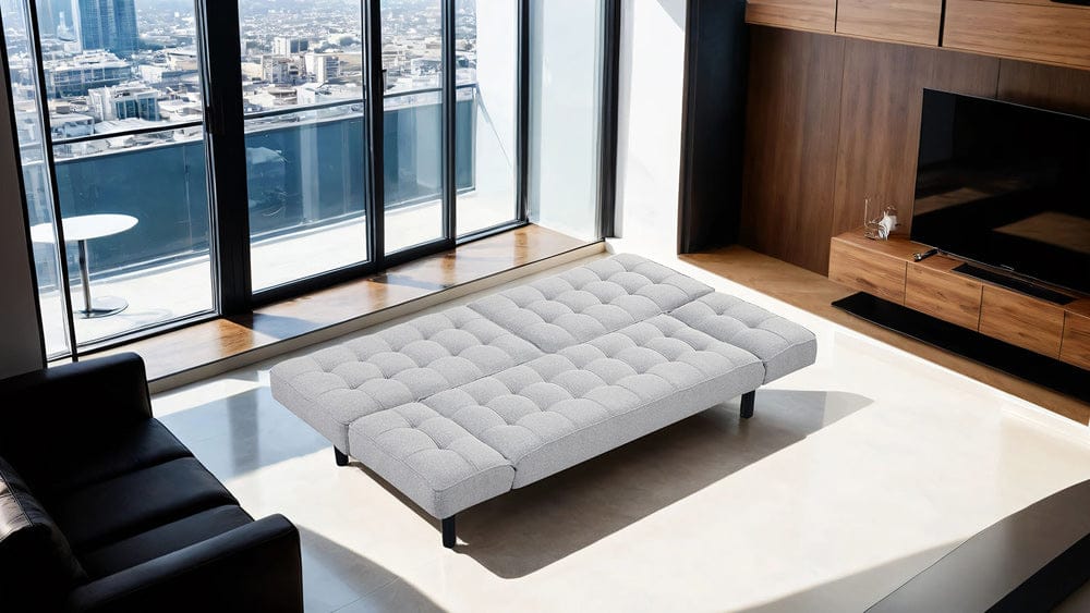 Furniture of America - Bellevue Futon Sofa in Light Gray - FM2801LG View 3
