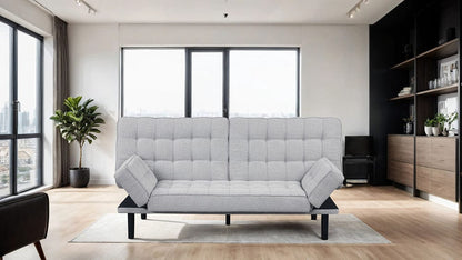 Furniture of America - Bellevue Futon Sofa in Light Gray - FM2801LG View 5